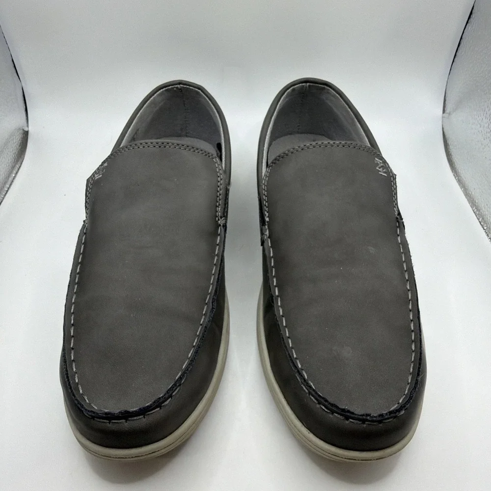 Izod Mens Seapoint Gray Sneaker Slip On Boat Beach Shoe Memory Foam Size 9.5